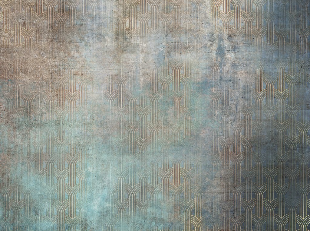 Azul con huellas cálidas — diseño completo