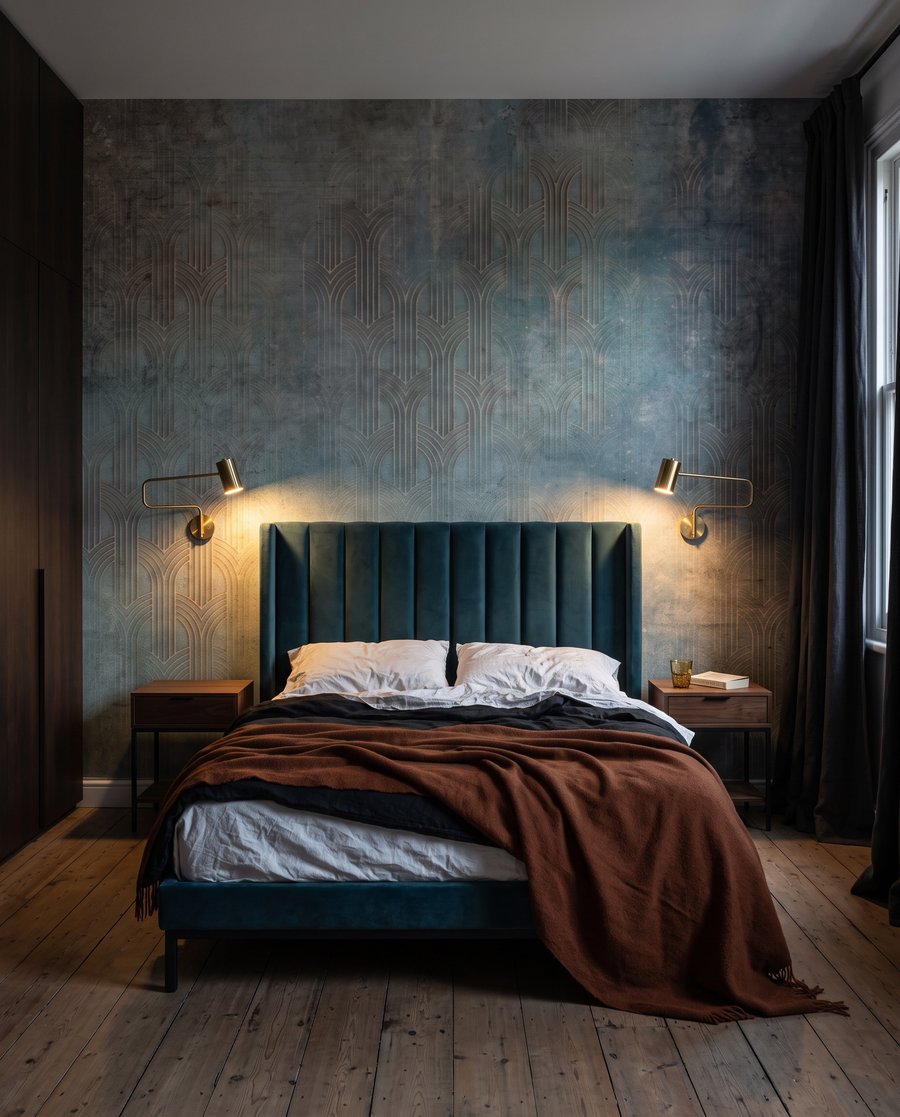 Azul con huellas cálidas — interior 2