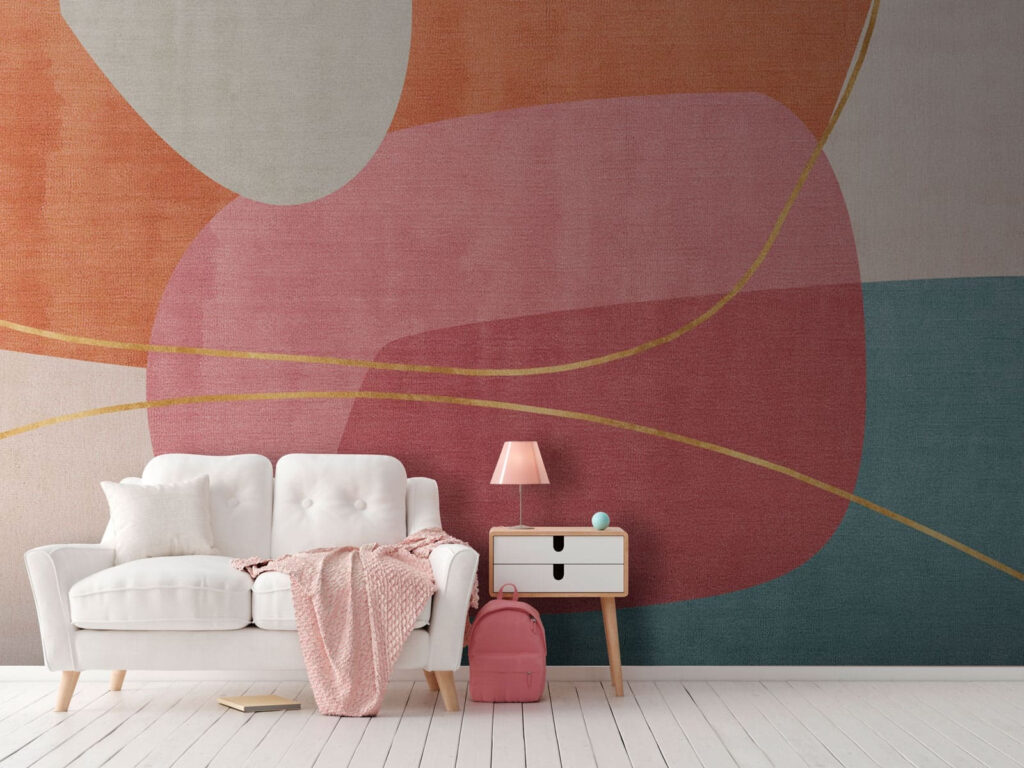 Círculos pastel y dorado — interior 1