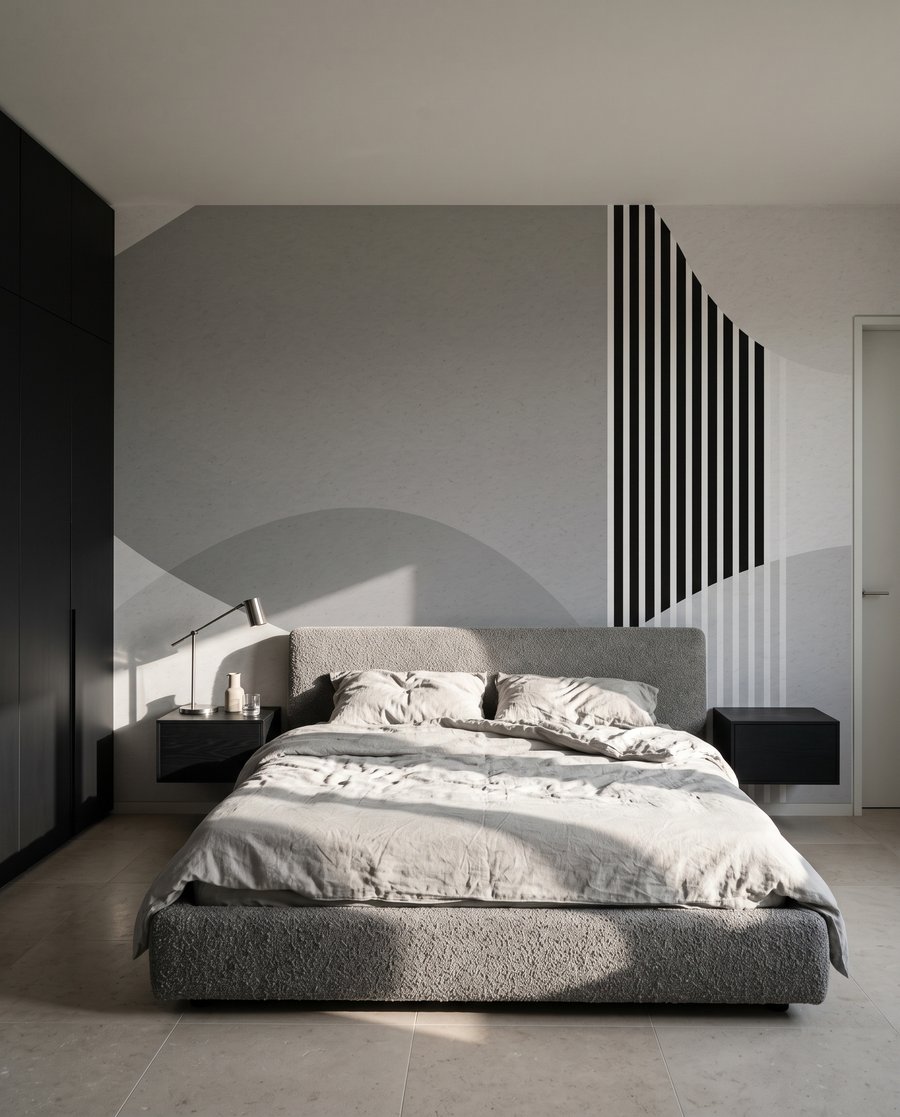 Franjas entre formas redondas — interior 1