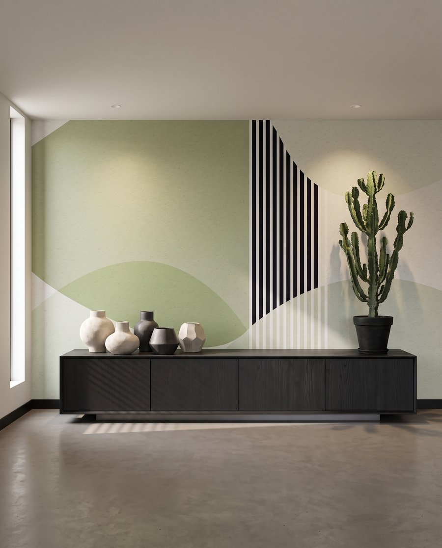 Franjas entre formas redondas — interior 4