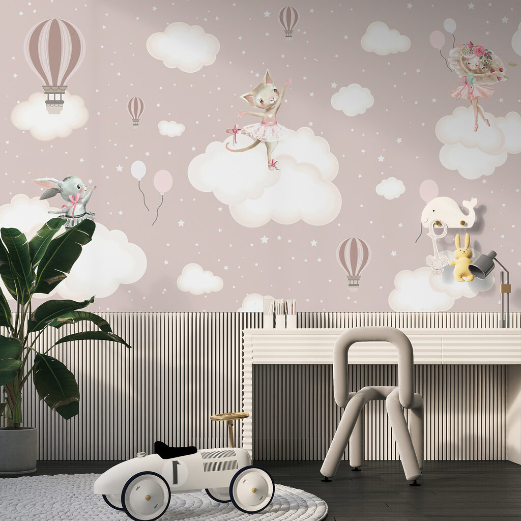 Animales sobre nubes rosas — interior 4