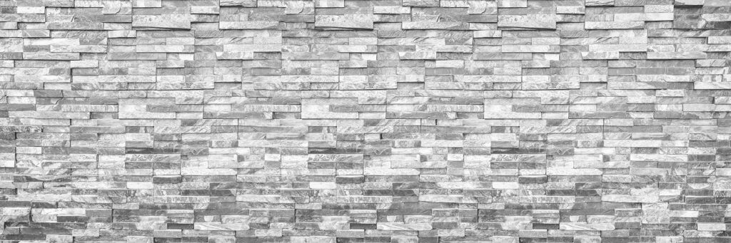 Hiladas de piedra gris — diseño completo