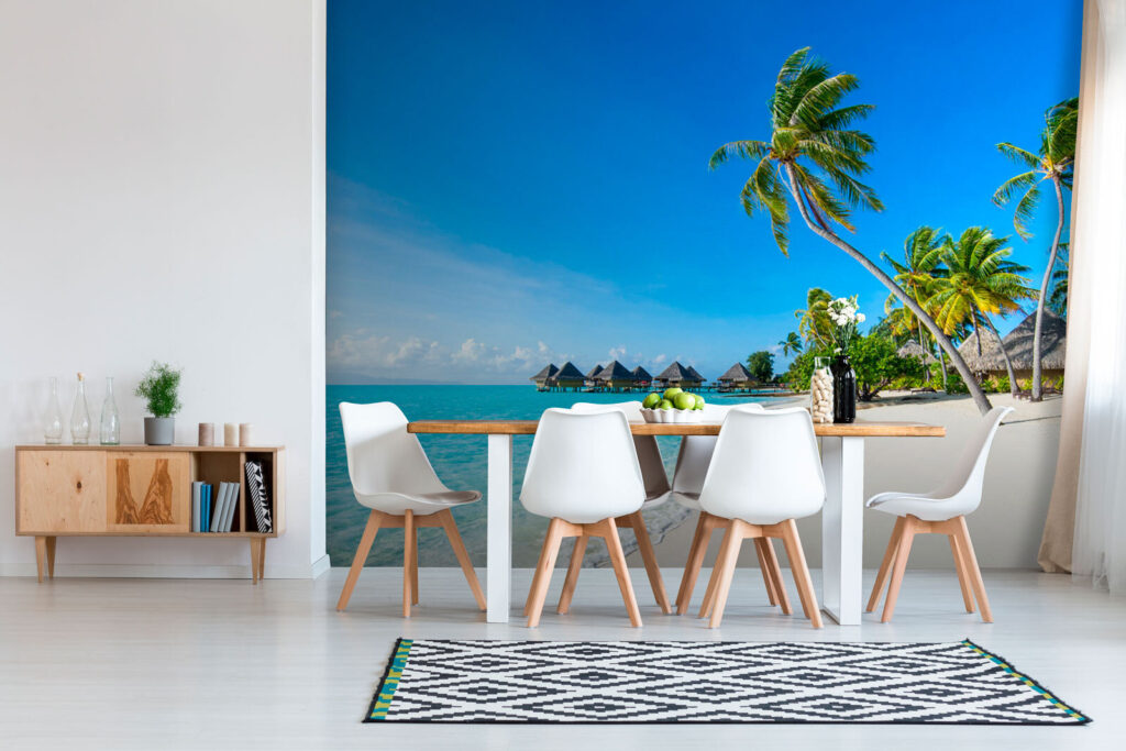 Playa tropical con palmeras — interior 3