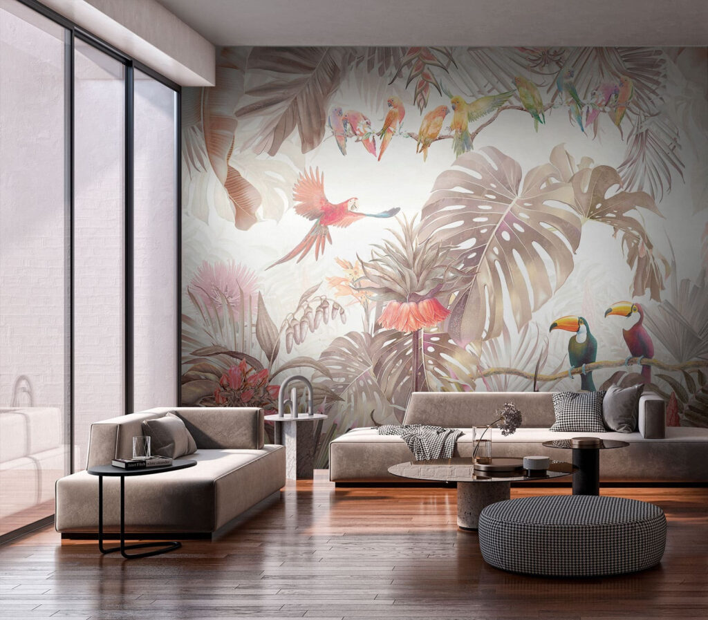Tucanes entre hojas tropicales — interior 2