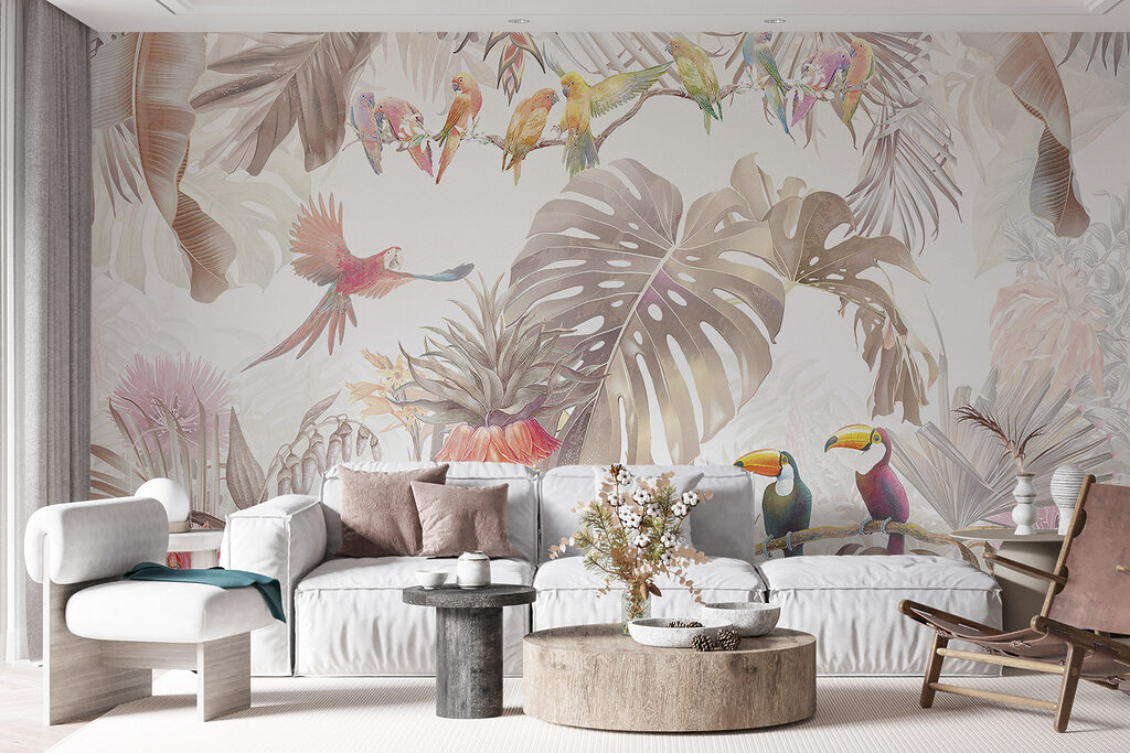 Tucanes entre hojas tropicales — interior 4