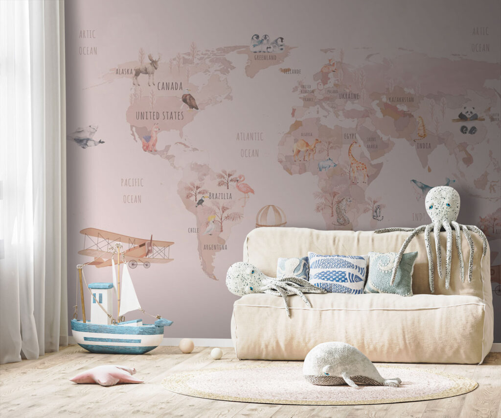 Rutas rosas sobre mapas — interior 3