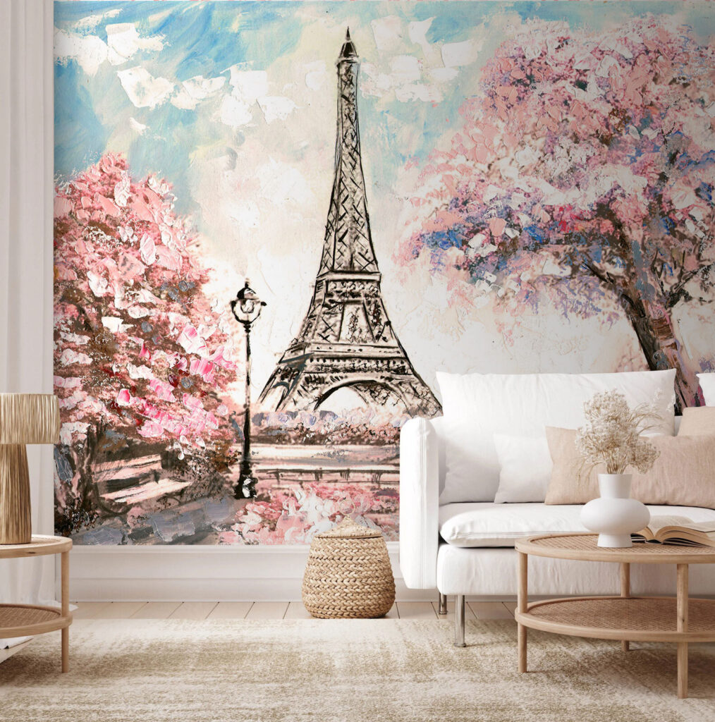 Torre Eiffel entre flores — interior 1