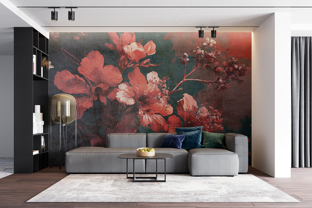 Flores rojas sobre petróleo — interior 5