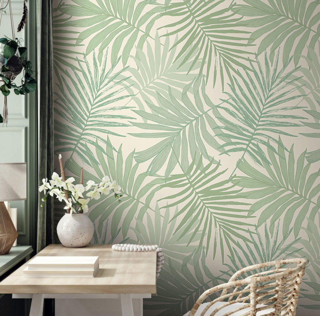 Hojas de palma verdes — interior 1