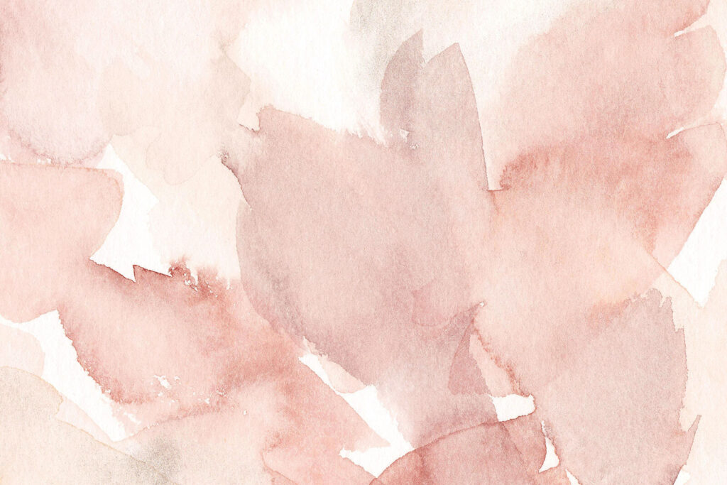 Hojas en acuarela rosa — diseño completo