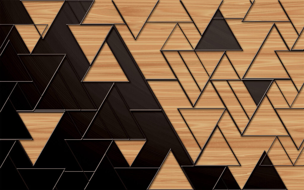 Triángulos marrones y negros — diseño completo