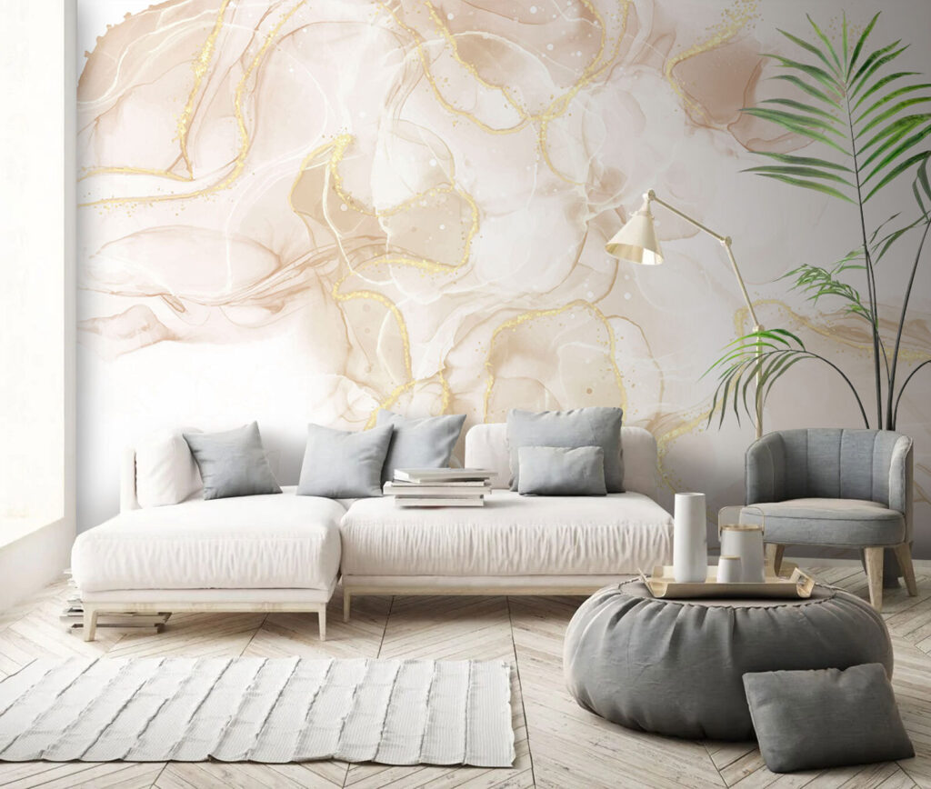 Nubes pálidas con dorado — interior 2