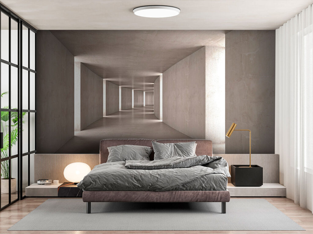 Pasillo gris con luz — interior 2