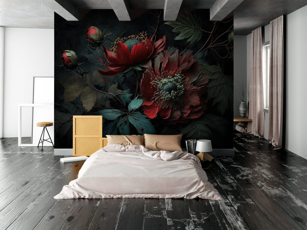 Floración roja en silencio — interior 2