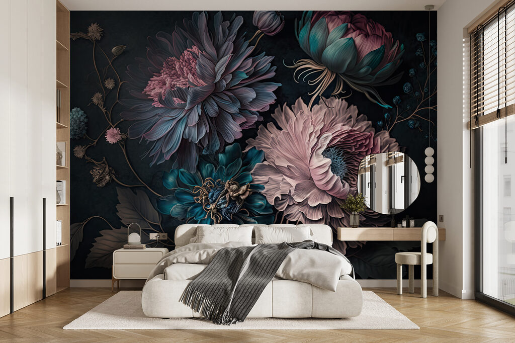 Floración rosa sobre azul — interior 5