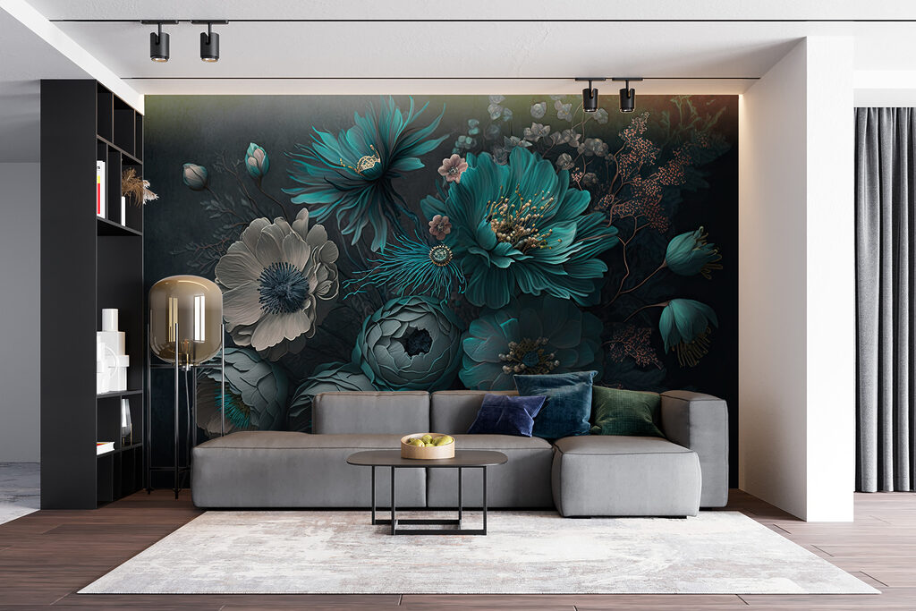 Flores verde azulado — interior 4