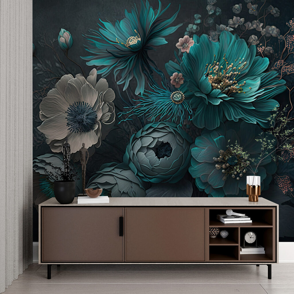 Flores verde azulado — interior 5