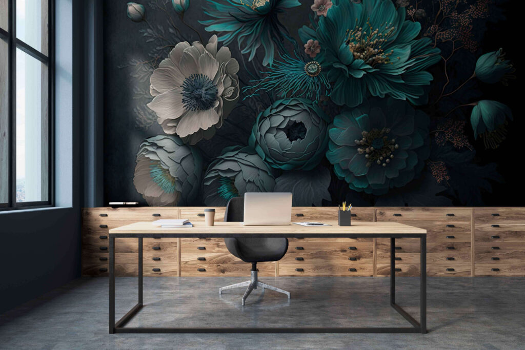 Flores verde azulado — interior 3