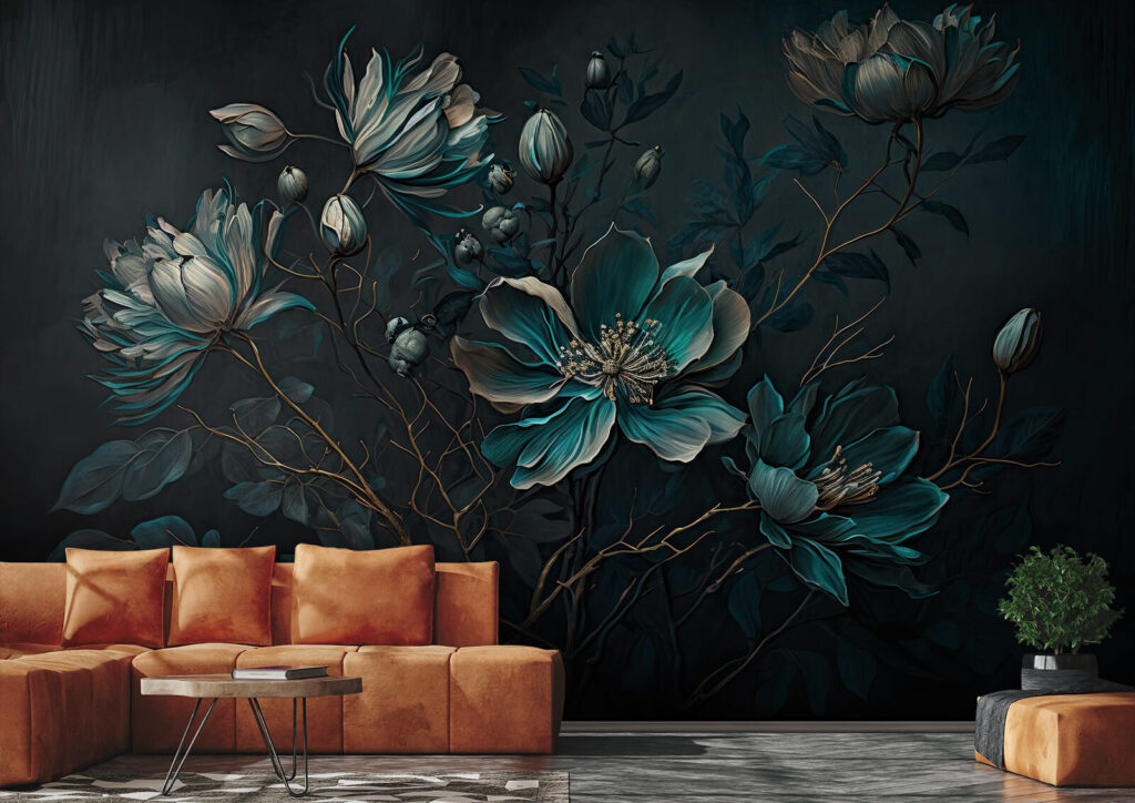 Flores turquesa — interior 3