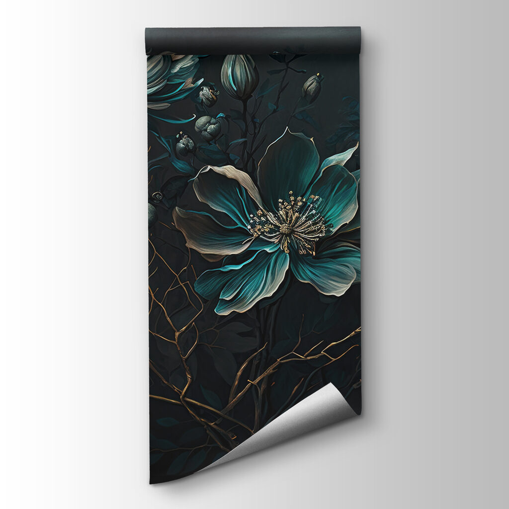 Flores turquesa — vista del producto
