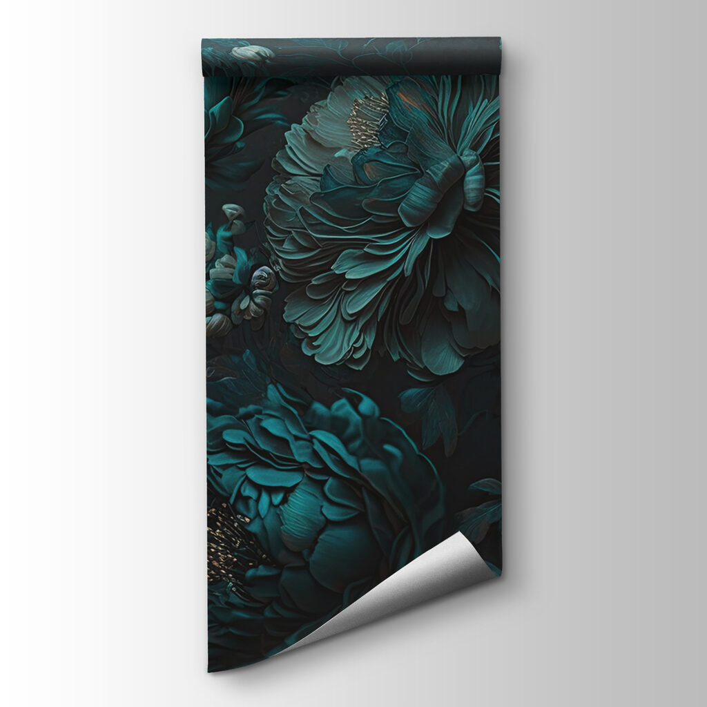 Flores turquesa nocturnas — vista del producto