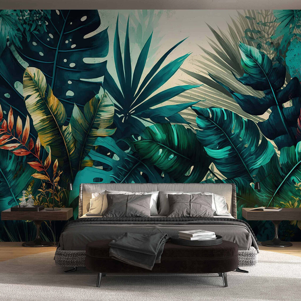 Plantas tropicales iluminadas — interior 4