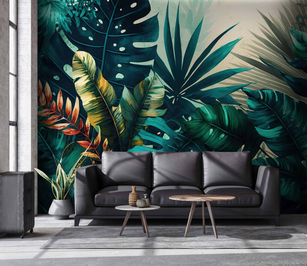 Plantas tropicales iluminadas — interior 2