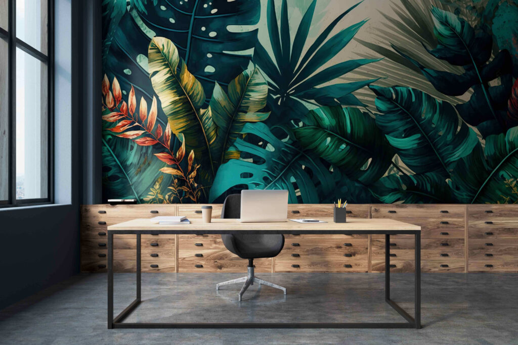 Plantas tropicales iluminadas — interior 3