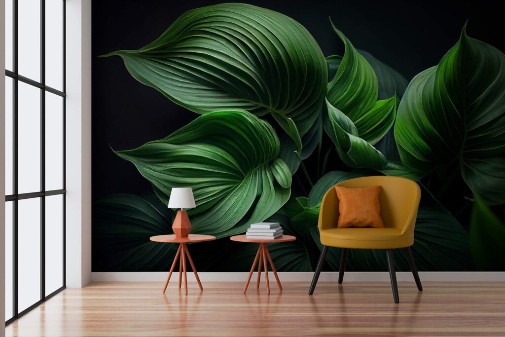 Hojas curvadas con nervios — interior 1