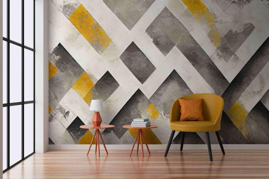 Acentos amarillos entre grises — interior 2