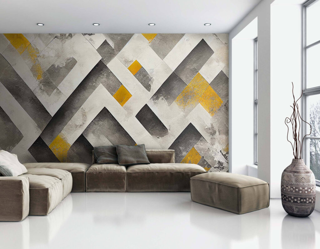 Acentos amarillos entre grises — interior 3