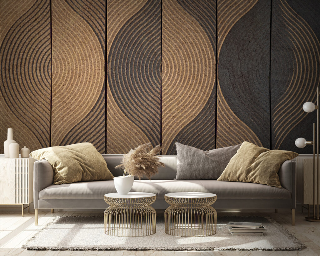 Arcos dorados en franjas — interior 4