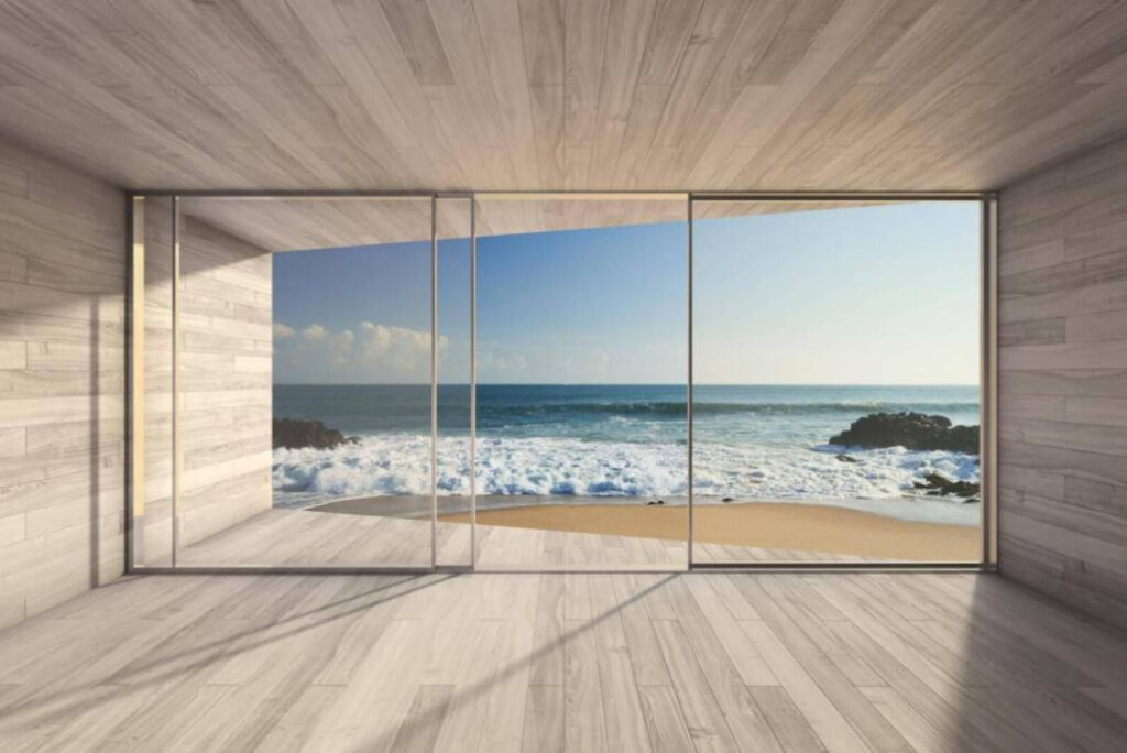 Olas tras la ventana — diseño completo