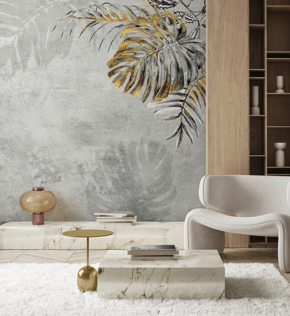 Palmas en gris desgastado — interior 1