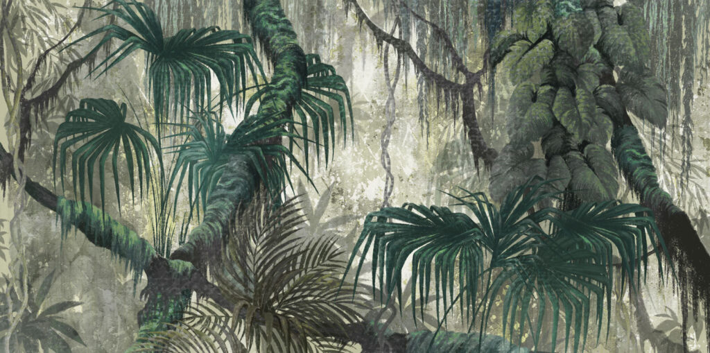 Palmeras en la selva — diseño completo