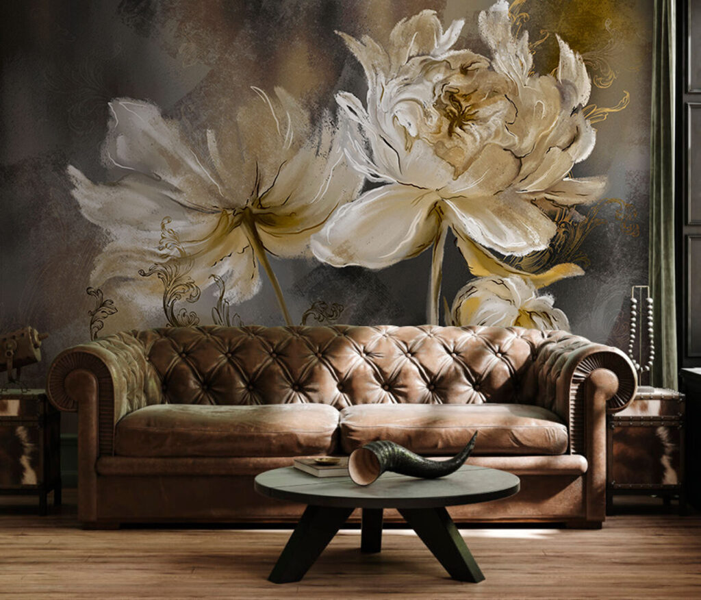 Flores blancas en pinceladas — interior 2