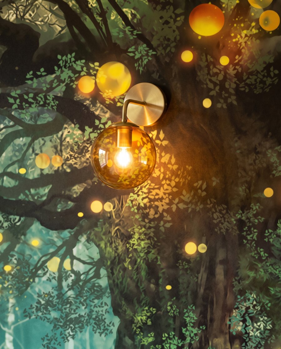 Árbol de cuento iluminado — detalle