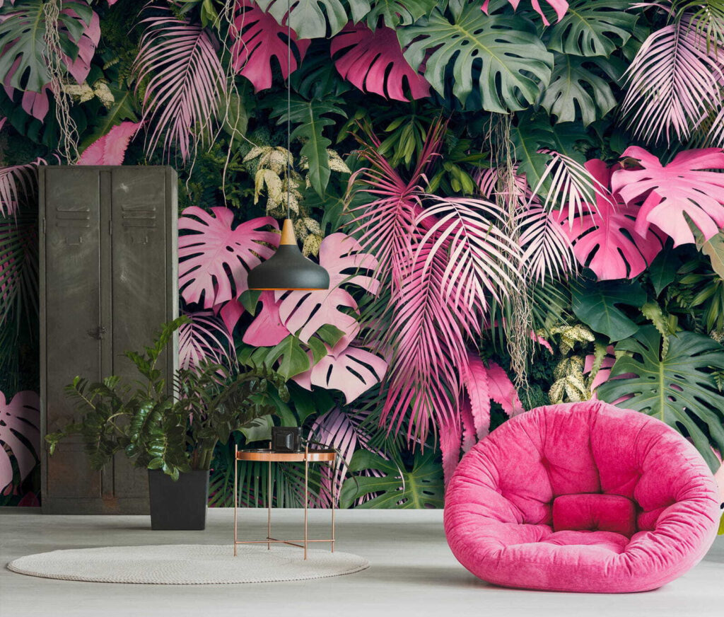 Hojas rosas en profundidad — interior 2