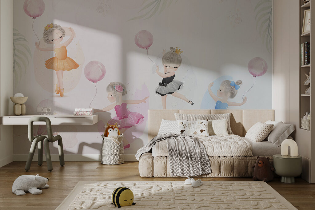 Bailarinas con globos rosas — interior 8