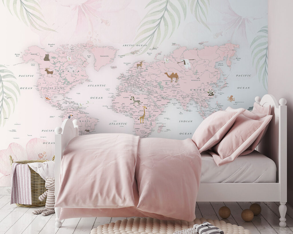 Mapa del mundo rosa — interior 2