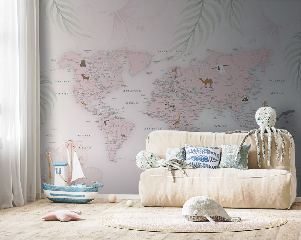 Mapa del mundo rosa — interior 5