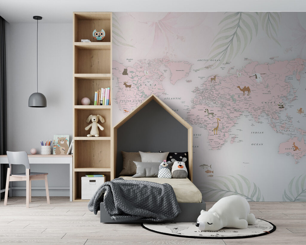 Mapa del mundo rosa — interior 6