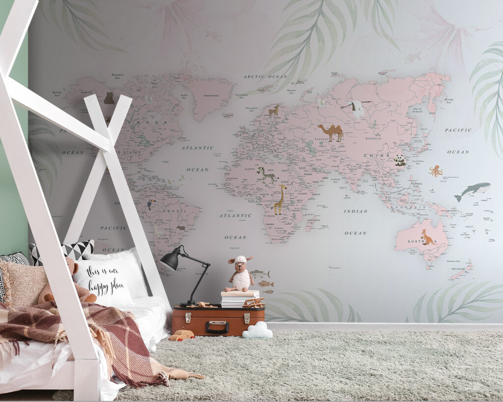 Mapa del mundo rosa — interior 7