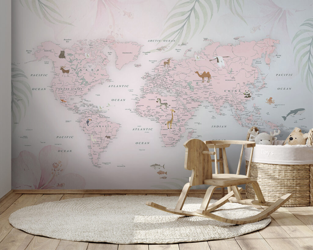 Mapa del mundo rosa — interior 8