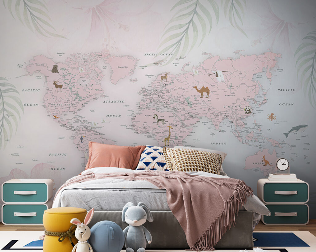 Mapa del mundo rosa — interior 9