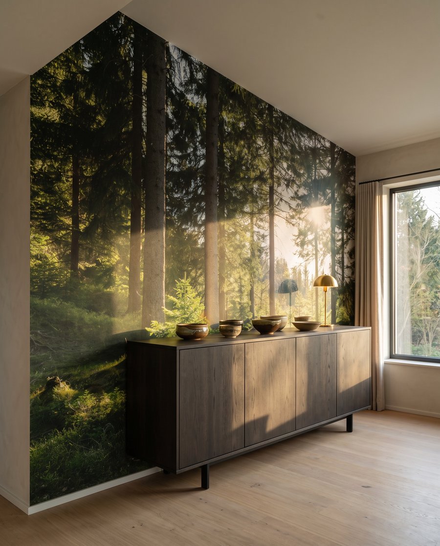 Sol sobre musgo verde — interior 3