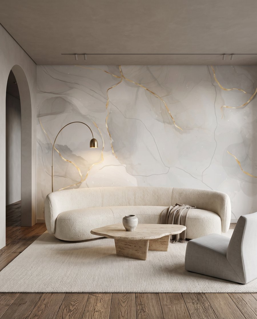 Vetas pálidas con reflejos en un interior