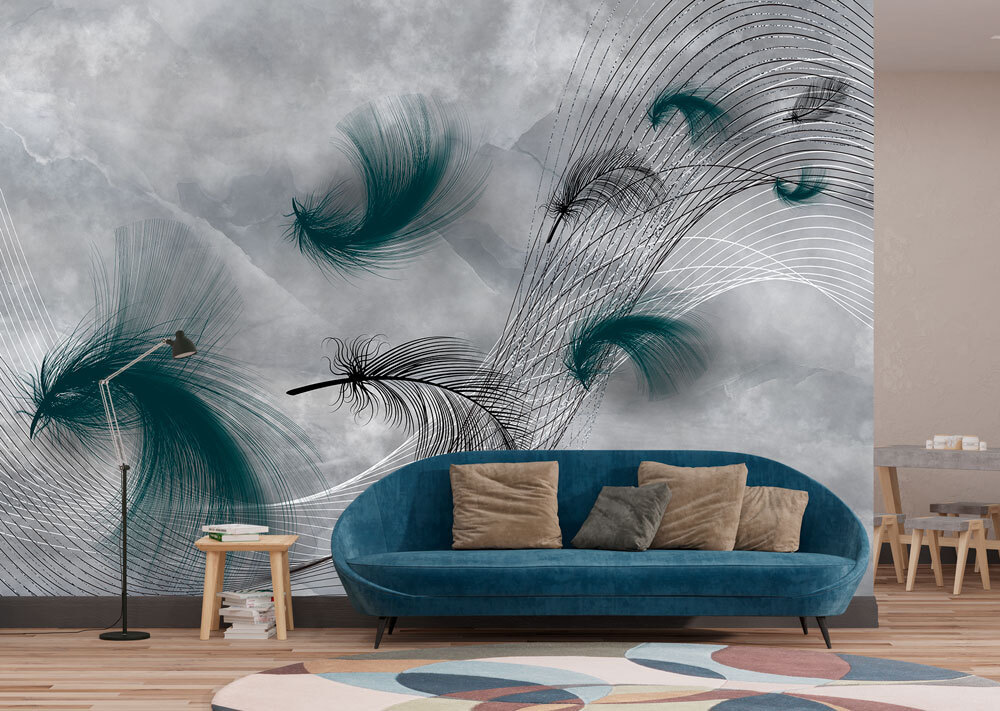 Plumas oscuras sobre líneas — interior 2
