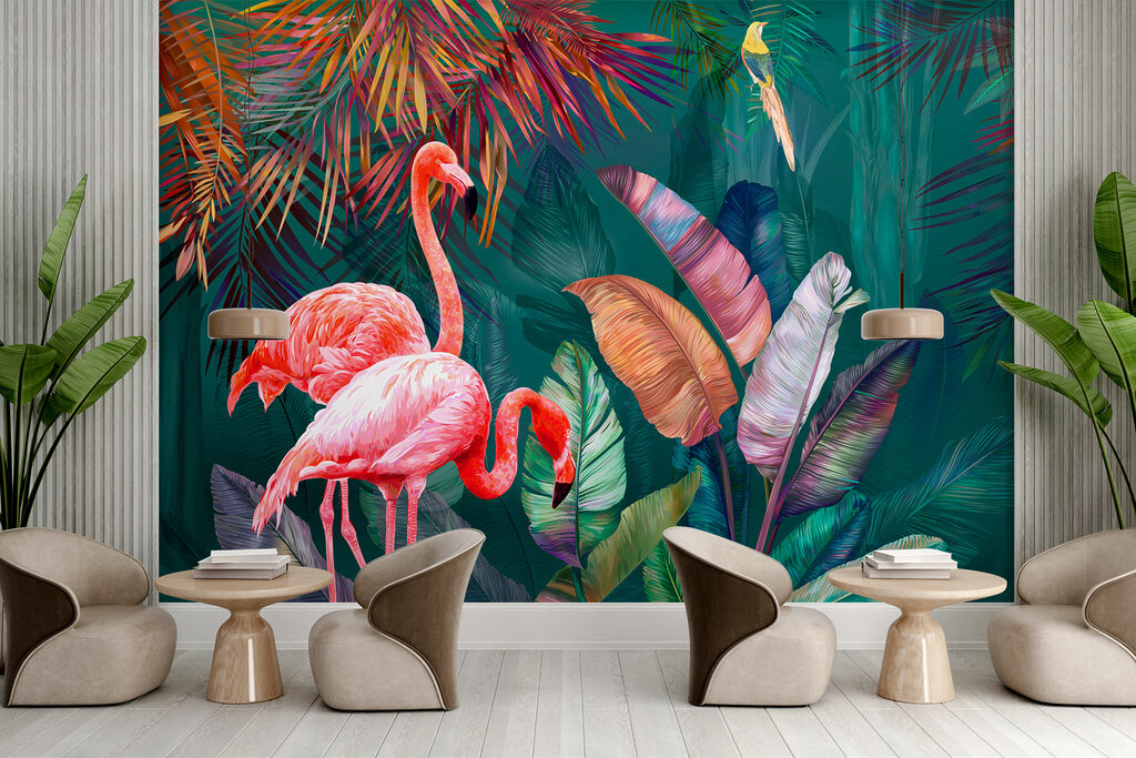 Flamencos en follaje vivo — interior 3